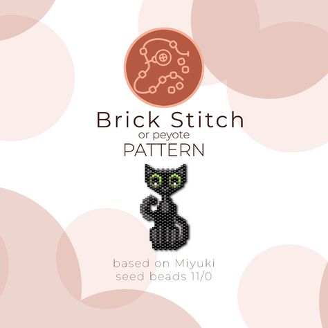 Brick Stitch Pattern, Keychain Charm, Kids Earrings, Cat Earrings, Brick Stitch, How To Make Earrings, Bead Crafts, Beading Patterns, Stitch Pattern