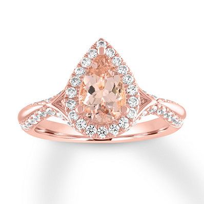 Kay Jewelers Engagement Rings, Kays Engagement Ring, Eternity Ring Gold, Alternative Engagement Ring, Blush Tones, Morganite Engagement, Kay Jewelers, Morganite Engagement Ring, Rose Gold Band