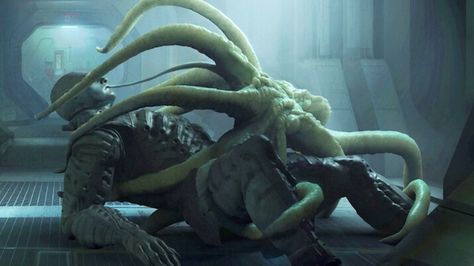 Octopus and Alien - Is There A Resemblance? Alien Prometheus, Prometheus 2, Alien Life Forms, Alien Life, Arte Alien, Alien Concept, Alien Vs Predator, Alien Concept Art, Alien Vs