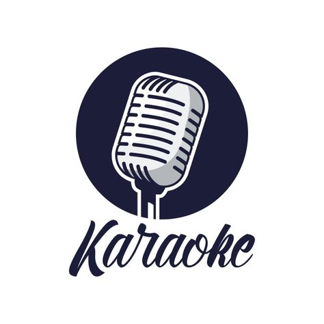 Karaoke Logo, Christmas Karaoke, Logo Design Coffee, Pop Art Vector, Black And White Lion, Podcast Logo, Logo Youtube, Logo Instagram, Photo Cropping