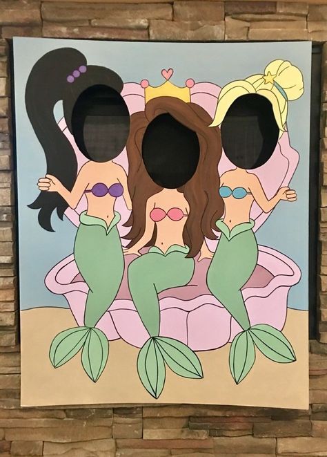 Face In Hole Photo Board, Face Overlay, Chicas Punk Rock, Mermaid Face, Cartoon Template, Face In Hole, Futurisme Retro, Art Display Kids, Photo Cutout