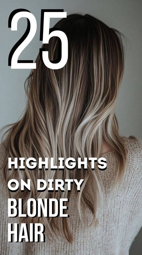 Enhance your dirty blonde locks with sun-kissed highlights that add depth and dimension. Perfect for brightening your natural color and adding a touch of summer glow year-round. Discover how to achieve delicate, blended highlights that look like you've just returned from a sunny vacation. Darker Base With Blonde Highlights, Low Maintained Blonde, Dirty Blonde Lowlights, Dirty Blonde Hair With Lowlights Dark, Lowlights And Highlights For Blondes, Thick Money Piece Hair, Partial Highlights For Dirty Blonde Hair, Blonde Partial Highlights, Dirty Blonde Hair With Lowlights