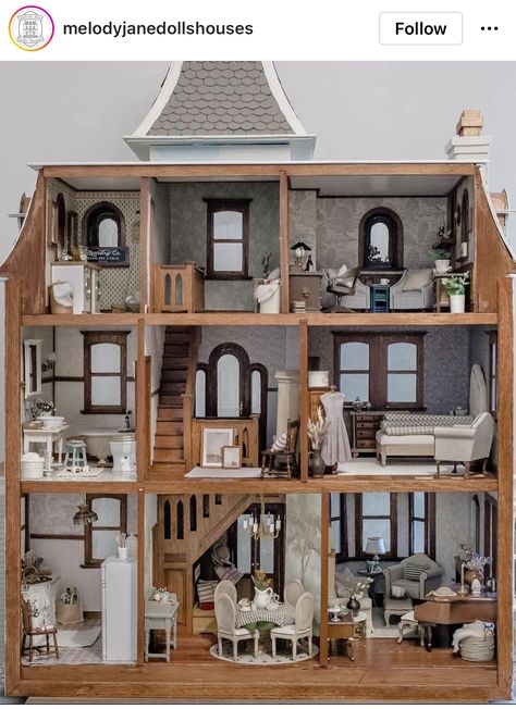 Victorian Dollhouse Interior, Victorian Dollhouse Miniatures, Beacon Hill Dollhouse, Big Doll House, Beacon House, Dolls House Shop, Dollhouse Design, Diy Barbie House, Dollhouse Miniatures Kitchen