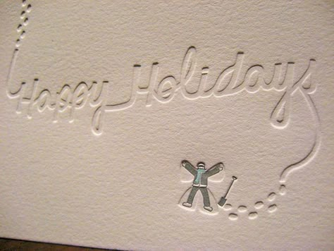 Love this letterpressed holiday card. Holiday Card Graphic Design, Business Holiday Card, Holiday Cards Design, Holiday Card Design Inspiration, Creative Holiday Cards, Holiday Card Design, Letterpress Christmas Cards, Letterpress Holiday Cards, Letterpress Christmas