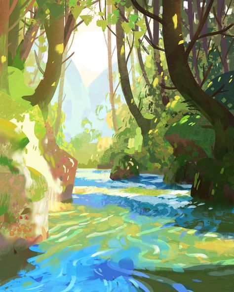 River Sketch River Sketch, River Drawing, Water River, Water Illustration, Color Water, River Art, Sketch A Day, Dark Art Illustrations, Beautiful Landscape Wallpaper