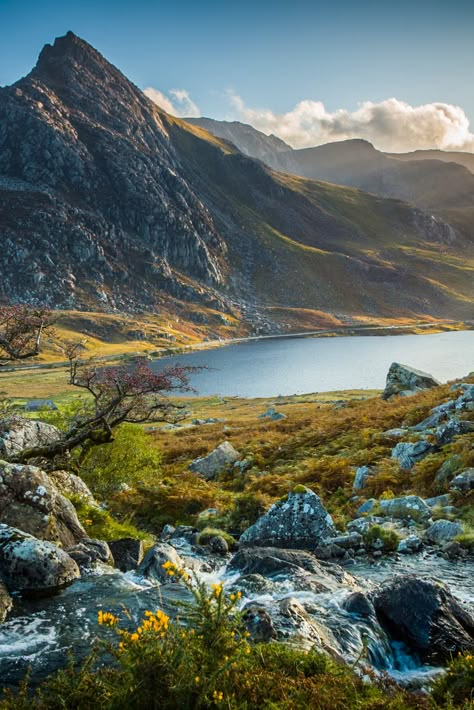 Snowdonia National Park in Wales, UK Wales Landscape Photography, Snowden Wales, Wales Aesthetic, Sweden Nature, Snowdonia Wales, Wales Snowdonia, Valley Of Flowers, Wales Travel, Namib Desert