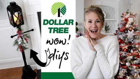 Dollar Tree Christmas WOW DIYs! 🎄Giant Lamp Post, Vintage Pillows & Garland - YouTube Dollar Tree Christmas Lamp Post, Christmas Lamp Post, Classic Lamp, Dollar Tree Organization, Chirstmas Decor, Dollar Tree Christmas Decor, Diy Pillow, Vintage Porch, Christmas Lamp