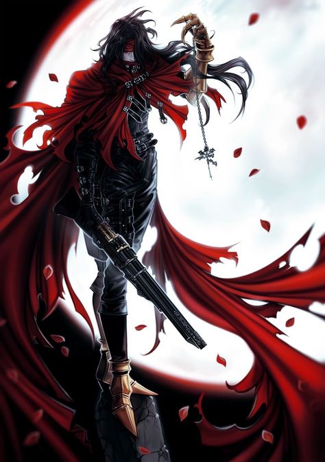 Red Vampire, Vincent Valentine, Final Fantasy Collection, Final Fantasy Artwork, Rpg Map, Final Fantasy Vii Remake, Final Fantasy Art, Freelance Artist, Fantasy Series