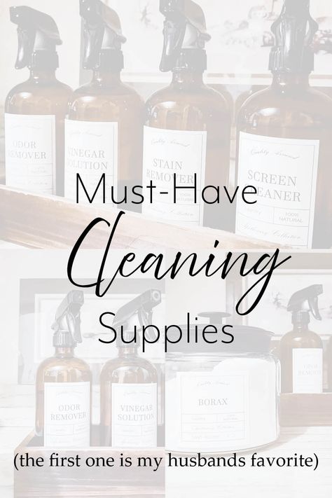 This list of essential cleaning supplies includes eco-friendly, toxic-free, and multipurpose cleaning products! Call me a minimalist, but you don’t need a million different cleaning products to get the job done! Sometimes, less is more, and when you have the option of choosing quality, you can eliminate the quantity! Click the link below to get these must-have cleaning supplies today! #amazonfinds #amazon #cleaning #cleaningsupplies #cleanhome #home #homeessentials #nontoxic #toxicfree #eco Cleaning Supplies Aesthetic, Minimalist Cleaning Supplies, Basic Cleaning Supplies, List Of Cleaning Supplies, Cleaning Supplies List Products, Cleaning Products List, Professional Cleaning Supplies, Homemade Liquid Soap, Amazon Cleaning