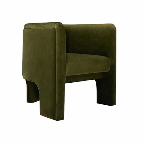 The Kensington OLV barrel chair is fully upholstered in luxurious olive-colored velvet fabric which adds a touch of sophistication and warmth to any space. The three leg design of the chair also makes it a great space-saving option for smaller rooms or apartments. Style, comfort, and practicality - you can't go wrong w Olive Armchair, Olive Velvet, Barrel Chair, Burke Decor, Olive Color, Leg Design, Camel Color, Rug Sale, Green Velvet