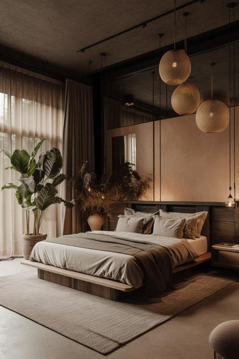 20 Ideas For Hotel Bedroom Design Minimal Bedrooms, Male Bedroom Ideas, Japandi Bedroom, Japanese Bedroom, Bedroom Redesign, Earthy Bedroom, Design Salon, Inspire Me Home Decor, Asian Design