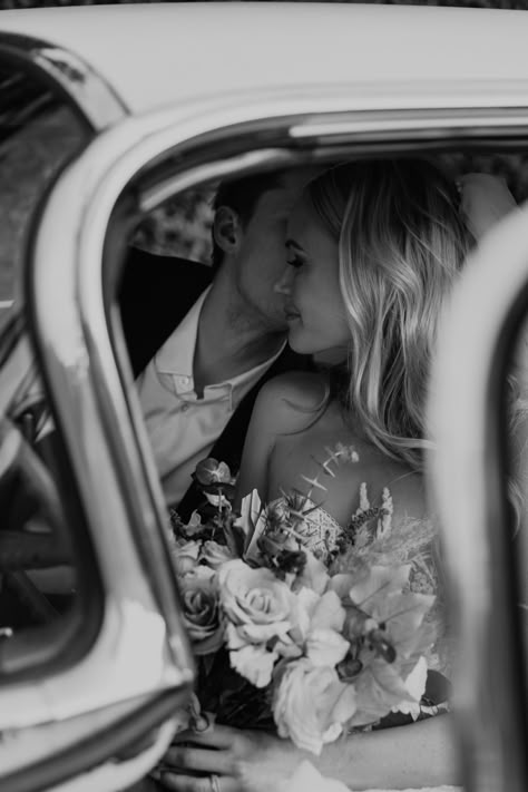 Classic Car Wedding, Car Engagement Photos, Ace Hotel Wedding, Vintage Groom, Vintage Car Wedding, Wedding Portrait Poses, Colorado Wedding Photography, Palm Springs Wedding, Wedding Photos Poses