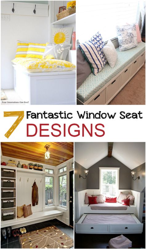 7 Fantastic Window Seat Designs Window Seat Design, Whimsical Furniture, Container Houses, Window Seats, Party Place, Diy Deco, Deco Originale, Hygge Home, Seat Design