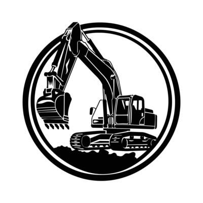 Creative excavator logo template design 6541614 Vector Art at Vecteezy Excavator Drawing, Excavator Logo, Projets Cricut, Construction Vehicles, Heart Tree, Logo Banners, Cityscape Photos, Simple Logo, Snl