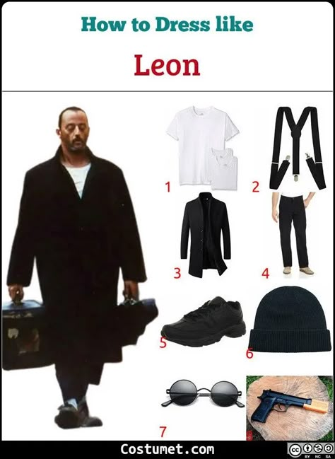 Leon The Professional Outfit, Leon And Mathilda Costume, Leon Halloween Costume, Leon Matilda Outfit, Leon The Professional Costume, Leon Costume, Leon Outfit, Leon Cosplay, Leon And Mathilda