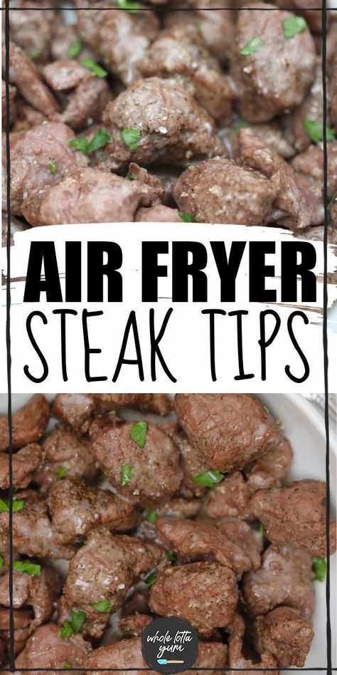 Easy air fryer beef tips when you're wanting steak tips in air fryer that are quick, healthy, and easy. The air fryer steak tips are also keto, low carb, gluten free and paleo. Airfryer Beef Tips, Air Fryer Beef Tips Recipes, Air Fried Veggies, Air Fryer Steak Tips, Beef Tips Recipe, Sirloin Tip Steak, Beef Tip Recipes, Fried Veggies, The Perfect Steak