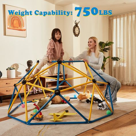 Montessori Play Room, Geo Dome, Climbing Dome, Toddler Climbers, Diy Kid Activities, Toddler Climbing, Kids Climbing, Kids Gym, Indoor Climbing