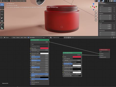 This red frosted glass material was created in Blender using the procedural nodes shown. It was rendered using Luxcore for better caustics. It also works in Cycles Glass Shader Blender, Blender Procedural Materials, Blender 3d Materials, Blender Shader Nodes, Blender Material Nodes, Blender Shader, Blender Hacks, Blender Texture, Blender Material