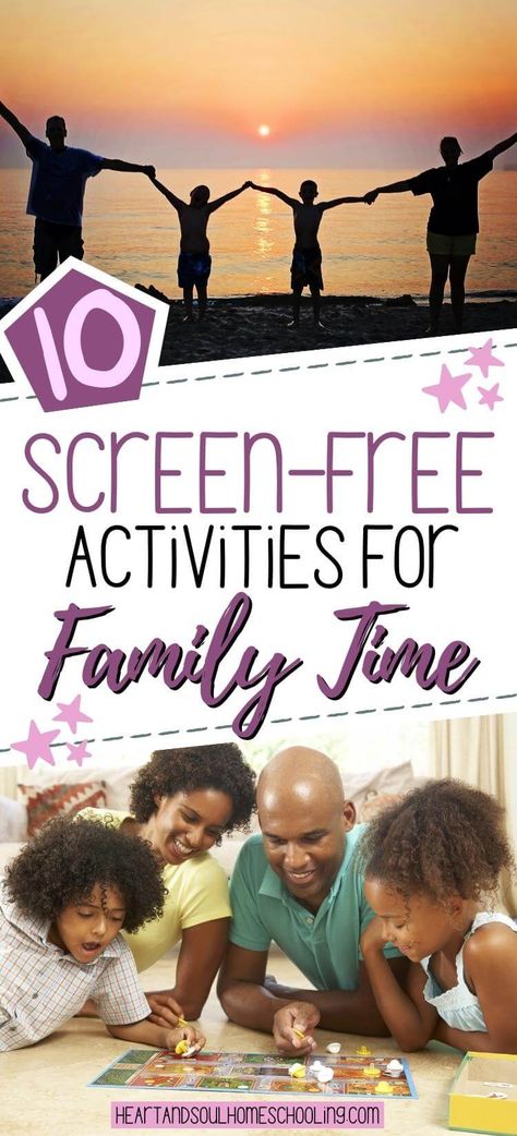 Need some non-boring ideas for family time? Try these 10 activities for screen-free family time! via @destinyblogger Things To Do Together, Family Time Activities, Family Bonding Activities, Vacation Activities, Screen Free Activities, Family Fun Games, Weekend Activities, Enjoy Writing, Time Activities