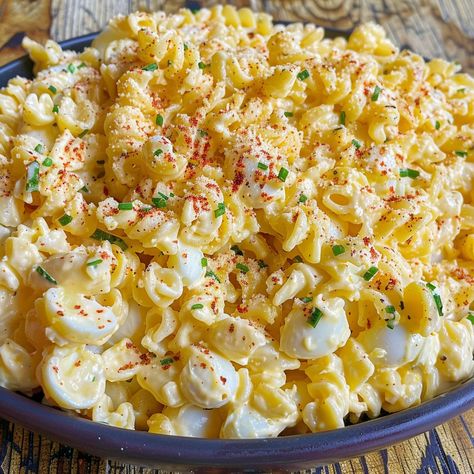 Creamy Deviled Egg Pasta Salad, Devilled Egg Pasta Salad, Deviled Egg Pasta Salad Recipe, Deviled Egg Macaroni Salad, Deviled Egg Pasta Salad, Egg Macaroni Salad, Egg Pasta Salad, Picnic Salads, Macaroni Salad Ingredients