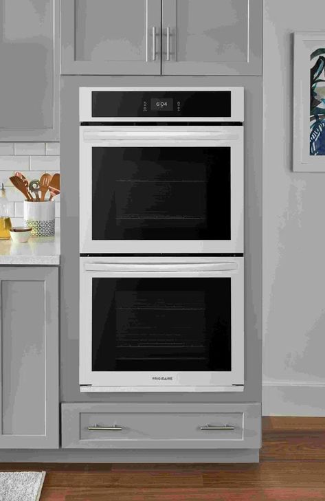 Frigidaire 27" 7.6 Cubic Feet Electric Convection Double Oven Electric Double Wall Oven, Double Electric Wall Oven, Built In Coffee Maker, Wall Oven Microwave, Electric Wall Oven, Single Wall Oven, Countertop Microwave, Stainless Steel Oven, Front Loading Washing Machine