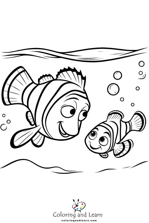 Best printable Nemo Coloring Pages  - Nemo coloring pages bring the beloved clownfish from Disney's "Finding Nemo" to life. These pages feature Nemo swimming through colorful coral reefs, ... - drawing Disney Coloring Pages For Grown Ups, Finding Nemo Coloring Sheets, Nemo Drawings, Finding Nemo Coloring Pages, Finding Nemo Movie, Belle Coloring Pages, Nemo Coloring Pages, Elsa Coloring, Harry Potter Coloring Pages