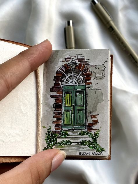 Mini Sketchbook Drawing, Small Sketchbook Ideas, Mini Sketchbook Ideas, Mini Sketchbook, Pen Art Work, Calligraphy Drawing, Art Journal Therapy, Architecture Drawing Art, Sketchbook Art Journal