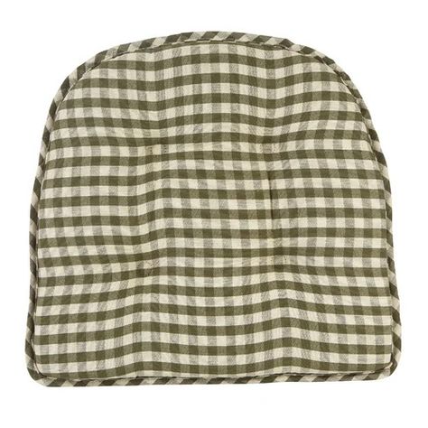 Round Outdoor Chair Cushions Buffalo Plaid | Wayfair Indoor Chair Cushions, Dining Chair Pads, Kitchen Chair Cushions, Kitchen Seating, Tufted Chair, Outdoor Chair Cushions, Indoor Chairs, Linen Store, Chair Seat Cushion