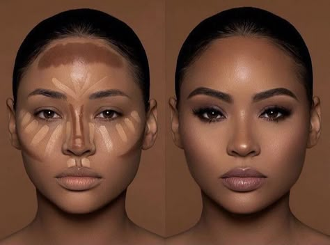 Define your features like a pro with our refillable highlight and contour palette! Tan Contour, Conturing Makeup, Filmy Vintage, Makeup Order, Makeup Tip, Makeup For Black Skin, Brown Skin Makeup, Face Makeup Tips, Contour Map