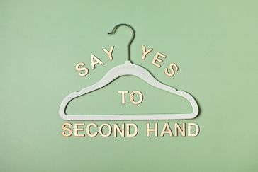 Buy Vintage Quotes, Say Yes To Second Hand, Vintage Clothes Shop Logo, Second Hand Logo Ideas, Thrift Sayings, Thrift Store Logo Ideas, Thrift Shop Branding, Thrift Store Branding, Thrift Store Names Ideas