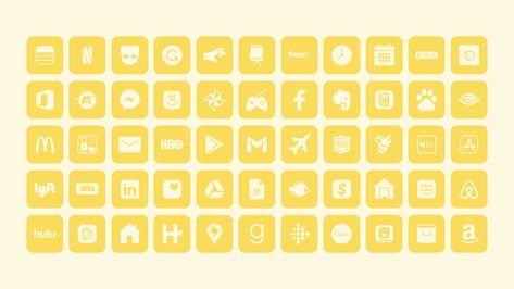 120 Aesthetic Yellow App Icons (IOS & Android) - Eggradients.com App Icons Yellow, Custom Icons Yellow, Mustard Yellow App Icons, Yellow Call Icon, Yellow Amazon Icon, Yellow Phone App Icon, Popular Apps, Widget Icon, Icon Collection