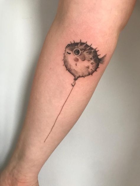 Blowfish Tattoo, Pointillism Tattoo, Marine Tattoo, Balloon Tattoo, Flash Ideas, Armband Tattoos, Funky Tattoos, Boho Tattoos, Boho Brand