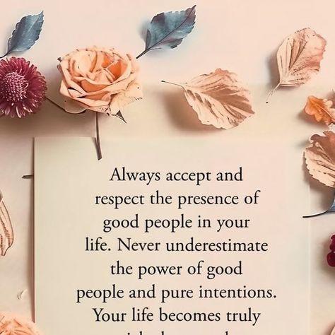 Thoughtfultable.com on Instagram: "Accept and respect the presence of good people and pure intentions ♥️… drop a “♥️” if you feel the same….  #quotes #mindset #mind #positivity #positivevibes #lifequotes #life #thoughts #motivationalquotes #inspirationalquotes #quotestagram #quotesdaily #lifelessons" Be Smart Quotes Wise Words, Pure Thoughts Quotes, Feelings Quotes In English, When Your Intentions Are Pure Quotes, Watch Your Words Quotes, Nice People Quotes, Pure Intentions Quotes, Positive Quotes For Life Happiness Daily Reminder, Positive Thoughts Quotes In English