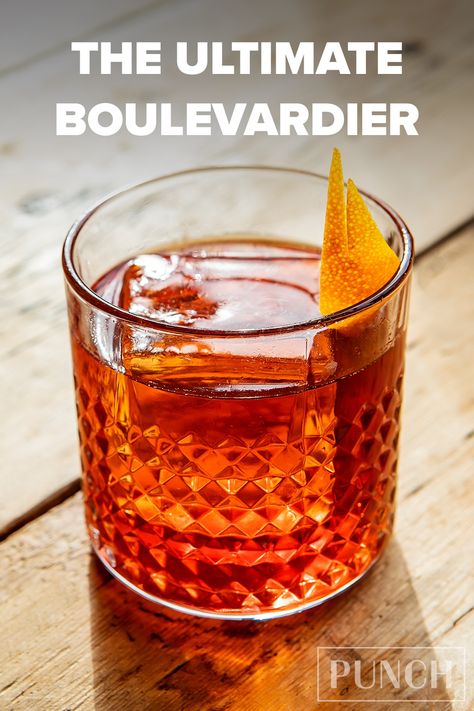 Boulvedier Cocktail, Bubble Bass Order, Boulevardier Cocktail Recipe, Month Personality, Rye Drinks, Boulevardier Cocktail, Rye Cocktails, Real Simple Recipes, Boulevardier