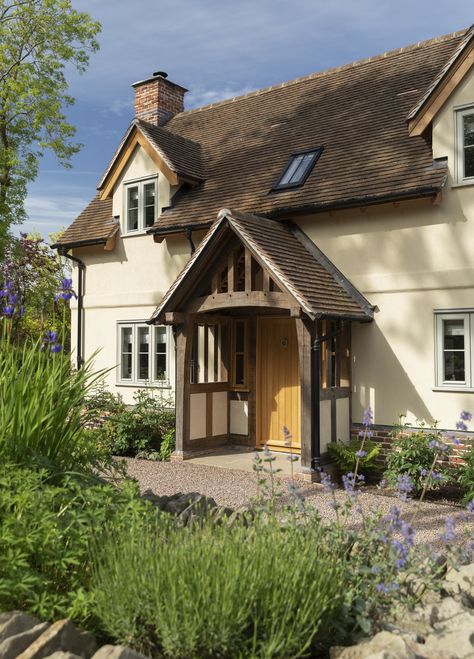 Cottage Case Study - Mistletoe Cottage Cottage Dormer, English Cottagecore, Gable Dormer, Cottages Uk, External Design, Country Cottage Interiors, House Front Door Design, Cottage Windows, Cottage Modern