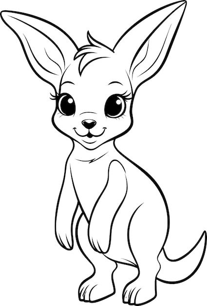 Kangaroo Drawing Cute, Kangaroo Outline, Kangaroo Coloring Page, Kangaroo Drawing, Colouring Book Pages, Zoo Animal Coloring Pages, Outline Pictures, Coloring Art, Drawing Color