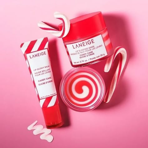 TRENDMOOD | #Revealed 🚨NEW!! #Holidays2024 ❤️👄✨ NEW! Flavors #limitededition #laneige Includes: ✨Candy Cane Lip Sleeping Mask ✨Candy Cane Lip Glowy… | Instagram Laneige Candy Cane Lip Mask, Laneige Peppermint Lip Balm, Laneige Lip Sleeping Mask Candy Cane, Laneige Lip Mask Candy Cane, Lip Gloss Laneige, Yes And No Skincare, Candy Cane Laneige, Laneige Candy Cane, Lanage Lip Products