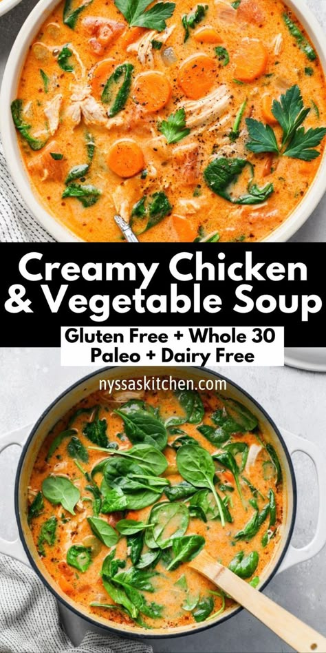 Vegetable Soup Gluten Free, Chicken And Vegetable Soup, Soup Gluten Free, Chicken Vegetable Soup Recipes, Chicken Vegetable Soup, Paleo Soup, Vegetable Soup With Chicken, Chicken Vegetable, Healthy Comfort