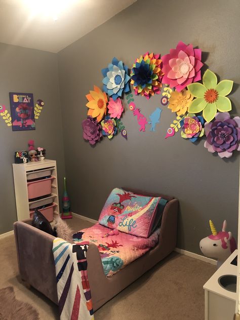 Trolls Room Ideas, Trolls Bedroom Ideas, Forest Room Ideas, Autumn Room, Kid Bedroom, Toddler Girl Room, Toddler Room Decor, Baby Room Art