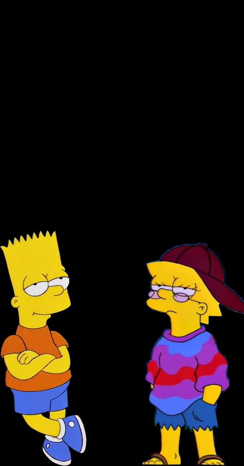 Simpson Wave, Bart And Lisa Simpson, Bart Simpson Art, Rick And Morty Poster, Best Friend Wallpaper, Simpsons Art, Friends Wallpaper, Cartoon Wallpaper Iphone, Phone Wallpaper For Men