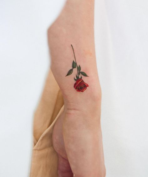 Rose Small Tattoo, Neon Tattoo, Pink Rose Tattoos, Rose Tattoos For Women, Red Rose Tattoo, Explore Tattoo, 1 To 100, Tasteful Tattoos, Inspiration Tattoos