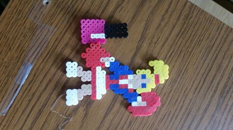 Cheerleader & nail polish by 5th grader Perler Pins, Beads Business, Bead Ideas, Easy Christmas Diy, Perler Beads Designs, Fuse Beads, Perler Bead Patterns, Easy Christmas, Bead Patterns