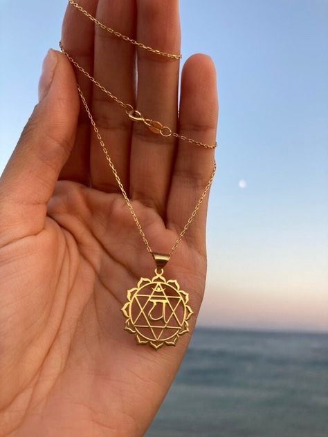 Excited to share this item from my #etsy shop: Heart Chakra Gold Plated Sterling Silver Necklace • Anahata Necklace • Yoga Jewelry • Summer Jewelry • Fourth Chakra • Yoga Gifts Fourth Chakra, Sacred Geometry Jewelry, Geometry Jewelry, Yoga Necklace, Chakra Yoga, Jewelry Summer, Chakra Necklace, Yoga Gifts, Yoga Jewelry