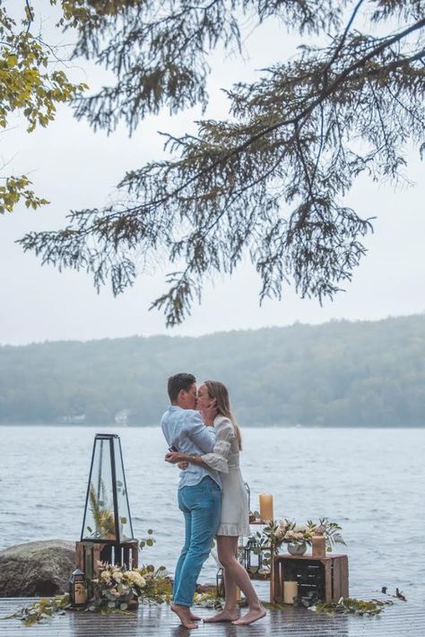 Proposal Dock Ideas, Dock Proposal Ideas Lakes, Lake Dock Proposal, Proposal Setup Outdoor, Proposal In Nature, Lake Proposal Ideas, Dock Proposal, Lakeside Proposal, Lake Proposal