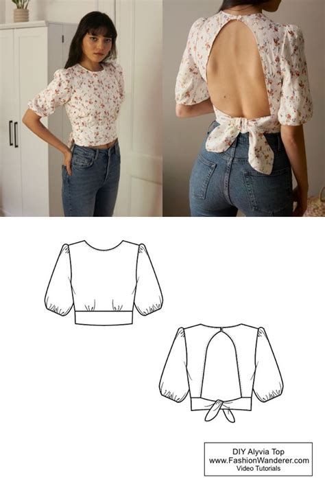 Images By Judith Contreras On Costura | Diy Sewing Clothes Flowy Blouse Pattern, Womens Top Patterns Sewing, How To Stitch Top, Lace Top Sewing Pattern, Sewing Clothes Ideas Inspiration, Top Stitching Ideas Patterns, Sewing Projects Tops, Sewed Tops, How To Make A Top