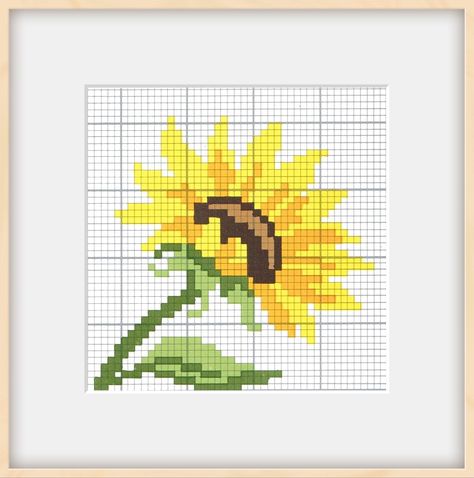 Cross Stitch Sunflower, Fantasy Cross Stitch, Graph Paper Drawings, Cross Stitch Fonts, Baby Cross Stitch Patterns, Small Cross Stitch, Tapestry Crochet Patterns, Cross Stitch Needles, Cross Stitch Patterns Flowers