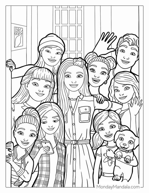 50 Barbie Coloring Pages (Free PDF Printables) Barbie Printables Free Coloring Pages For Kids, Barbie For Coloring, Family Coloring Pages Free Printable, Black Barbie Coloring Pages, Barbie Colouring Sheet, Barbie Colouring Pages, Barbie Coloring Pages Free Printable, Barbie Drawing Sketches, Free Barbie Coloring Pages