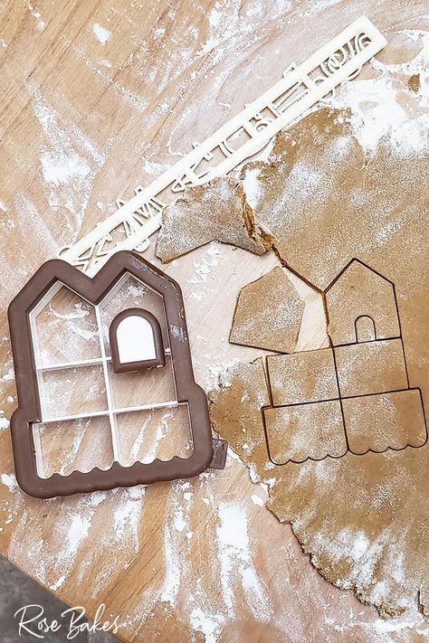 How to Make Mini Gingerbread Houses. See how we made Mini Gingerbread Houses with the sweetest little mini gingerbread house cookie cutter plus two very good recipes! #gingerbread #cookies #gingerbreadhouse #icing #gingerbreadicing #christmascookies Mini Gingerbread House Template, Gingerbread House Template Printable, Gingerbread House Icing, Gingerbread Icing, Gingerbread House Patterns, Gingerbread House Template, House Cookies, Gingerbread Dough, Mini Gingerbread House