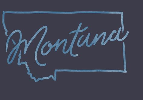 Montana Outline Tattoo, Montana Travel, Script Typeface, Cursive Fonts, Script Fonts, T Shirt Ideas, Handwriting, Design Inspo, Fun Stuff