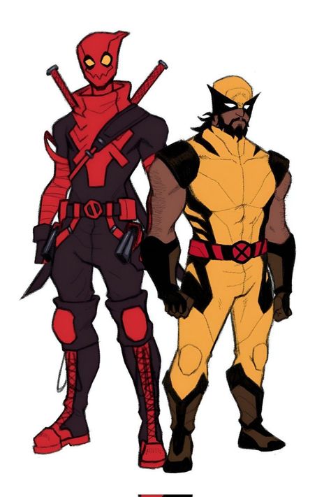 Into The Spiderverse, Marvel Character Design, Deadpool Art, Illustrative Art, Deadpool And Wolverine, Wolverine Art, Marvel Characters Art, Marvel Drawings, Marvel Spiderman Art